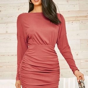 Shein bodycon dress, size XS in rusty color